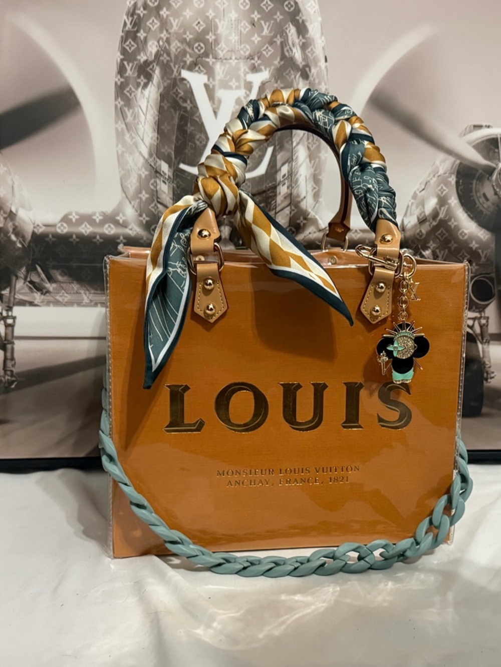 Upcycled Louis Vuitton Paper Gift Bag PVC Tote